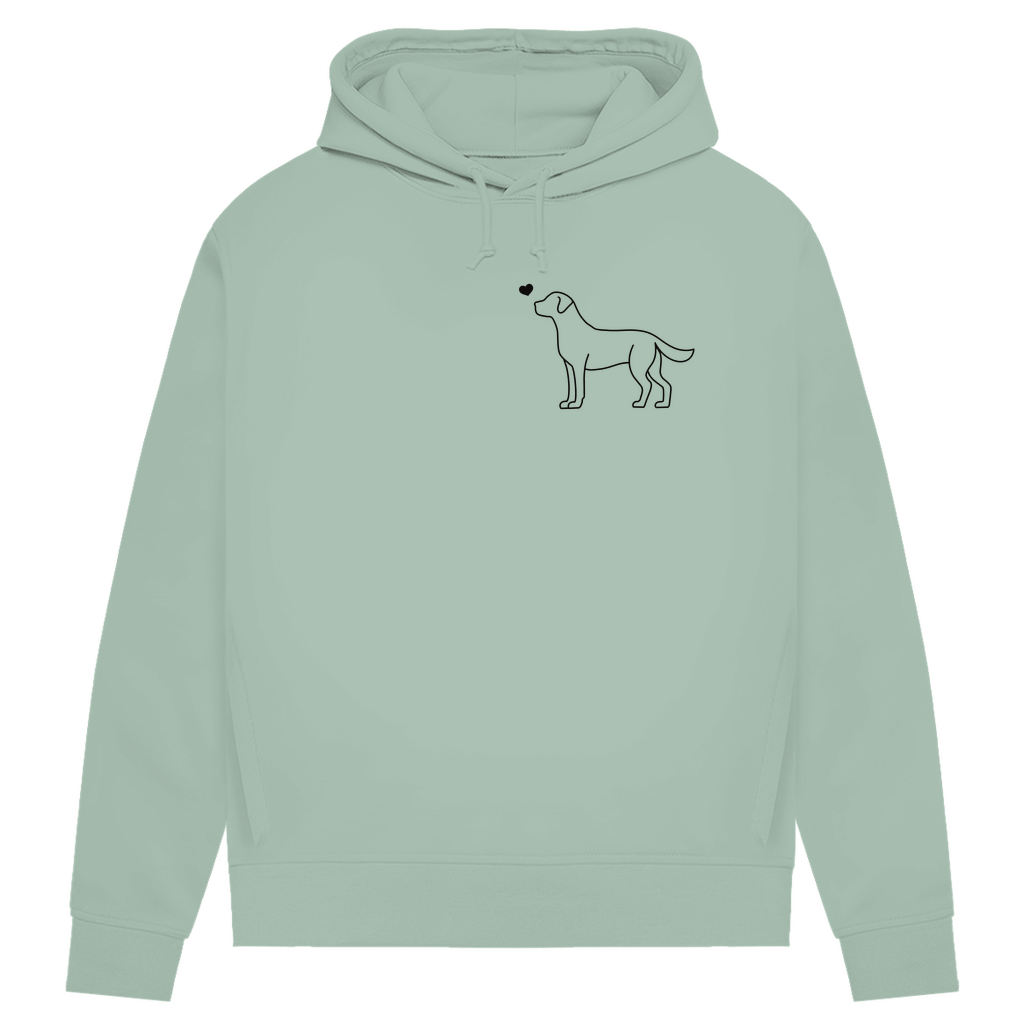 Labrador mit Herz - Bio-Hoodie für Damen