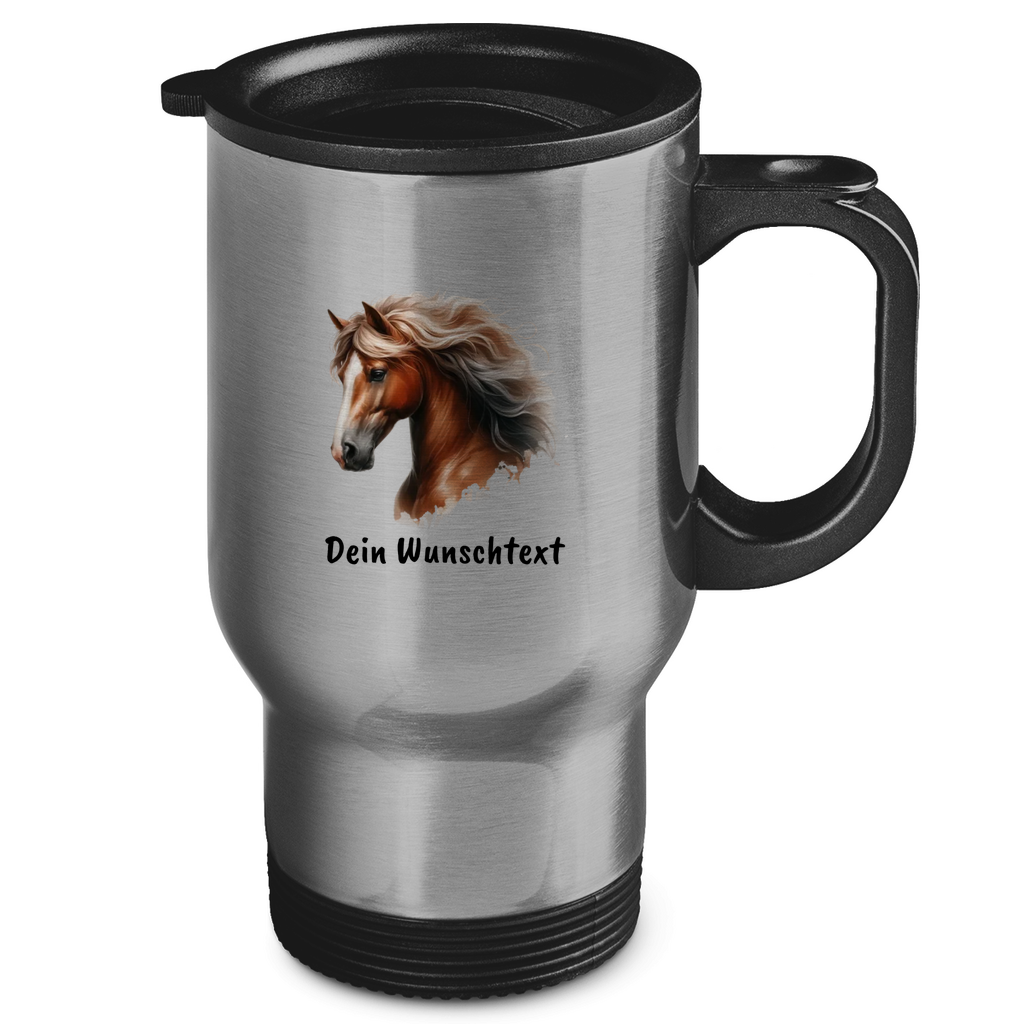 Edelstahl-Thermobecher -Pferdeliebe