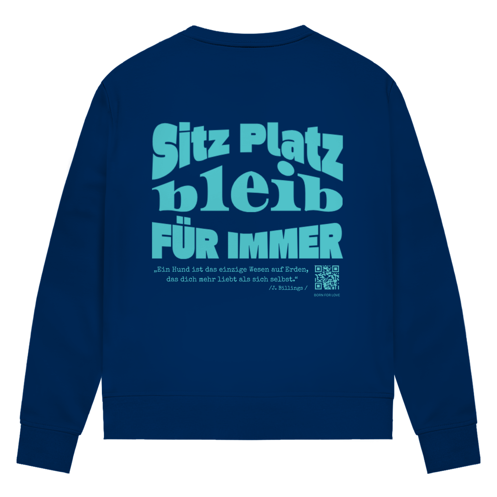 Dog Lover - Bio-Sweatshirt für Damen |Brustmotiv & Rückendruck