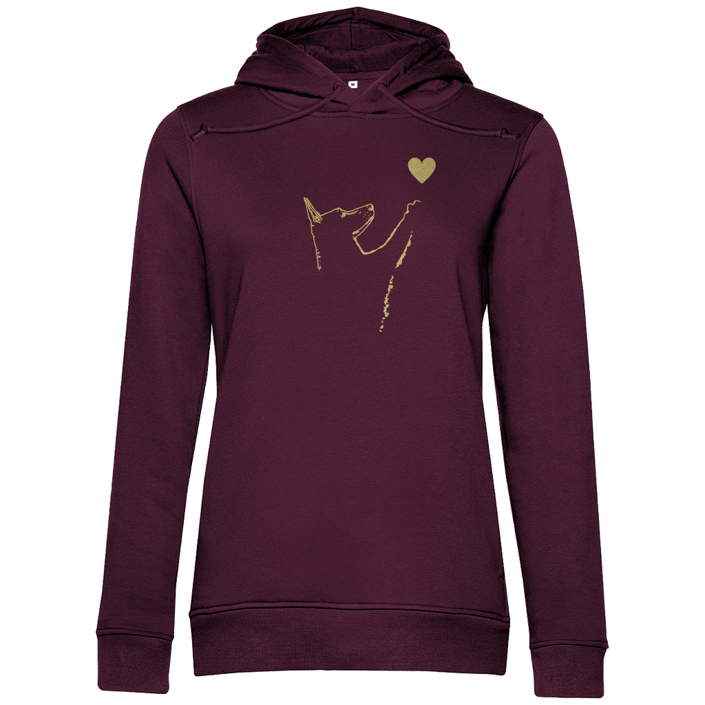 Liebe Hund - Bio-Hoodie für Damen