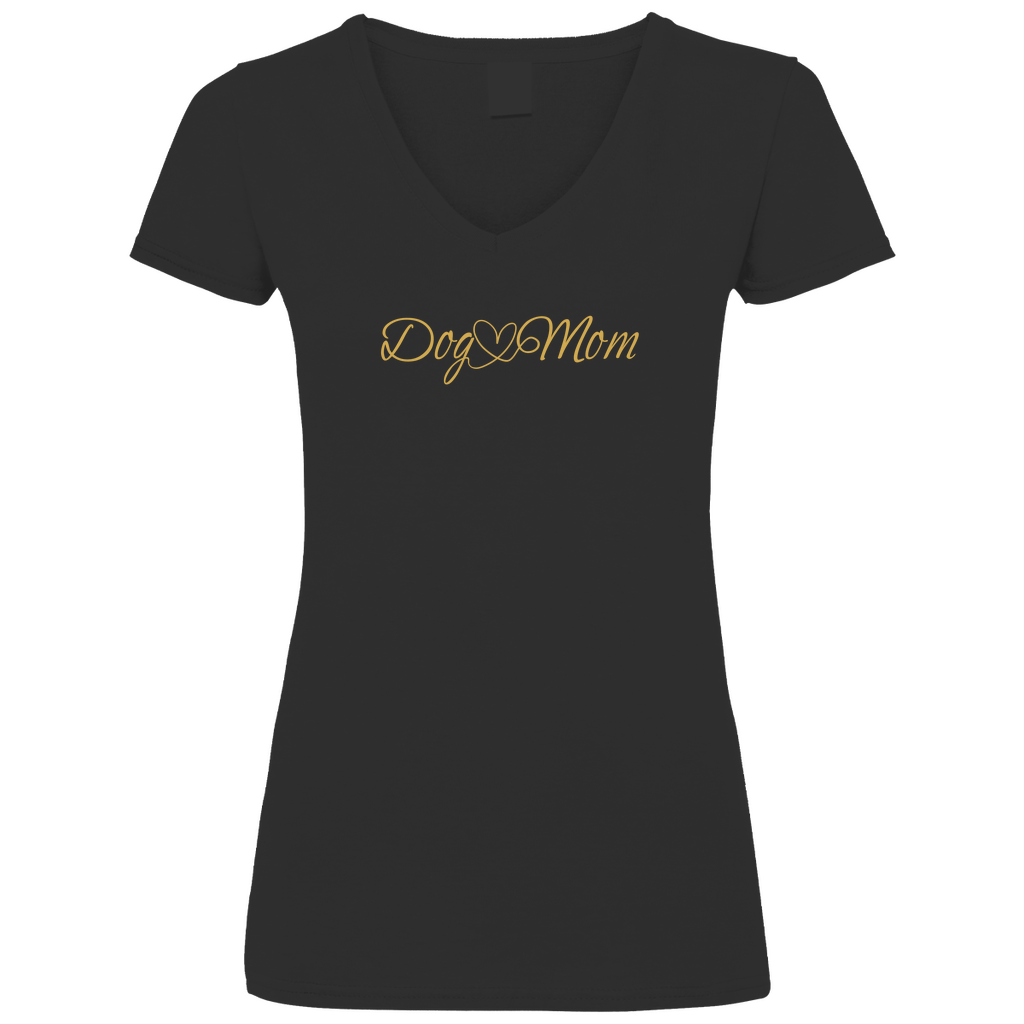 Dog Mom - V-Shirt für Damen