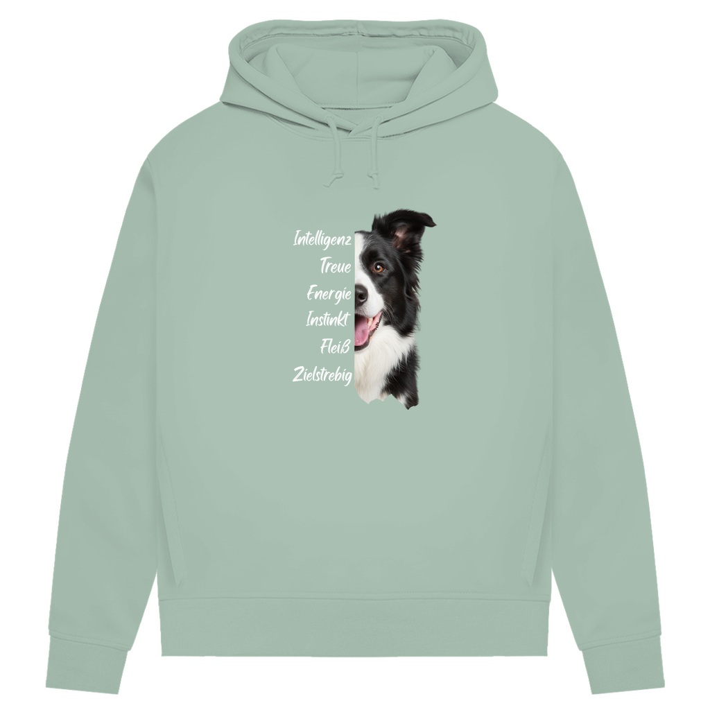 Border Collie- Bio-Hoodie für Damen