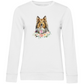 Flower Shetland Sheepdog - Bio-Sweatshirt für Damen