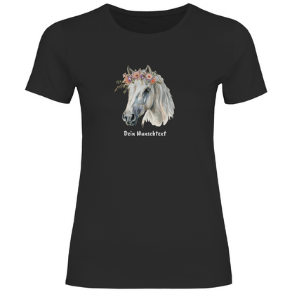 Pferdestolz - T-Shirt für Damen- Dein Wunschtext