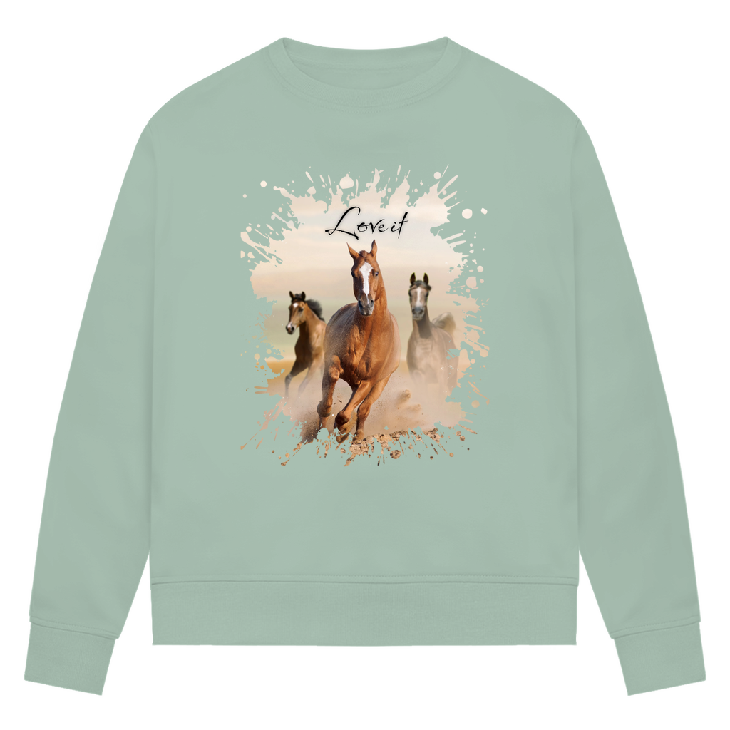 Pferdepower - Bio-Sweatshirt für Damen