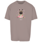 Flower Französische Bulldoge - Oversize T-Shirt Unisex- Dein Wunschtext