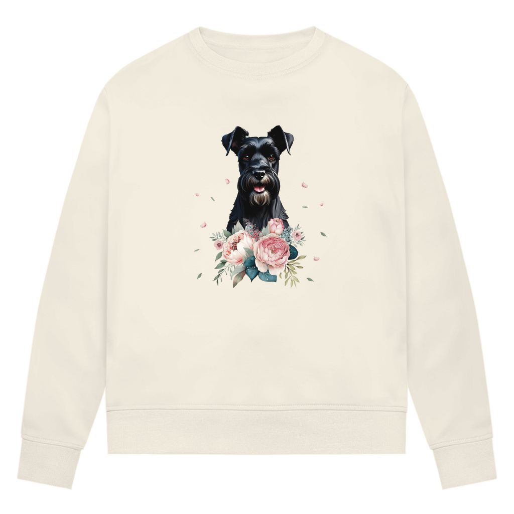 Flower Schnauzer - Bio-Sweatshirt für Damen