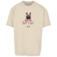 Flower Französische Bulldoge - Oversize T-Shirt Unisex- Dein Wunschtext