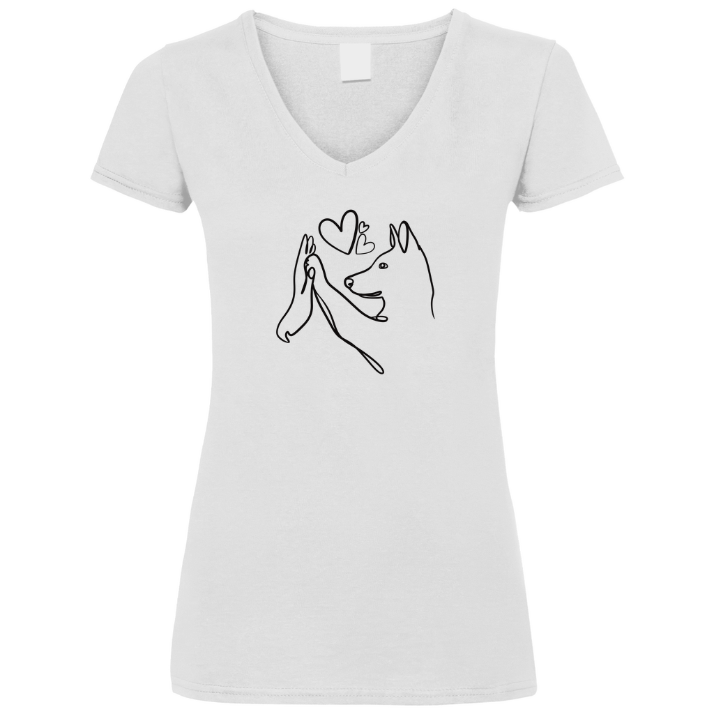 Wahre Liebe Stehohren - V-Shirt für Damen