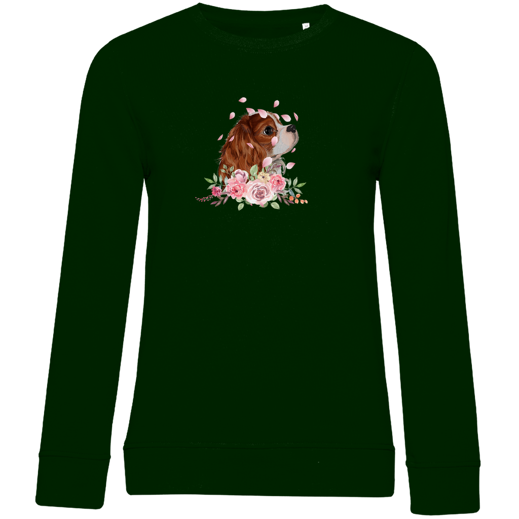 Flower Cavalier King Charles - Bio-Sweatshirt für Damen