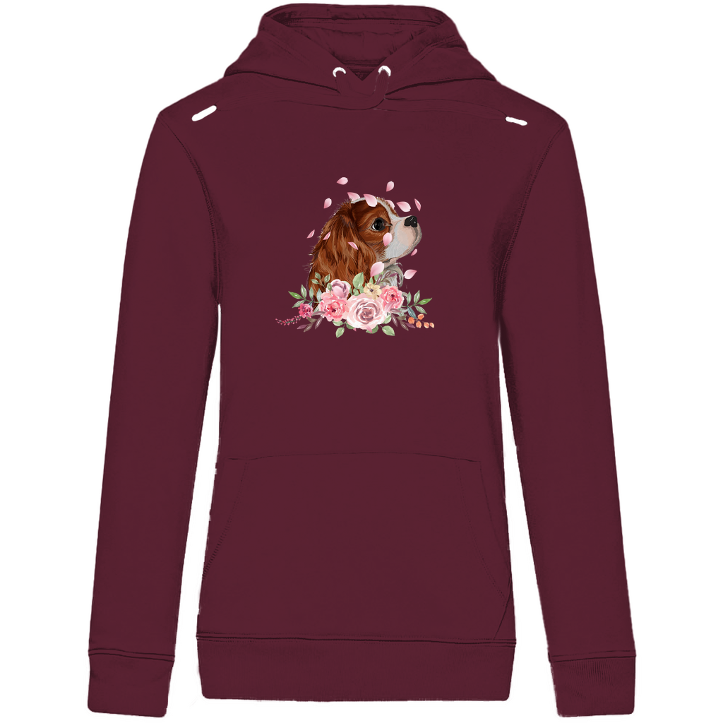 Flower Cavalier King Charles - Bio-Hoodie für Damen