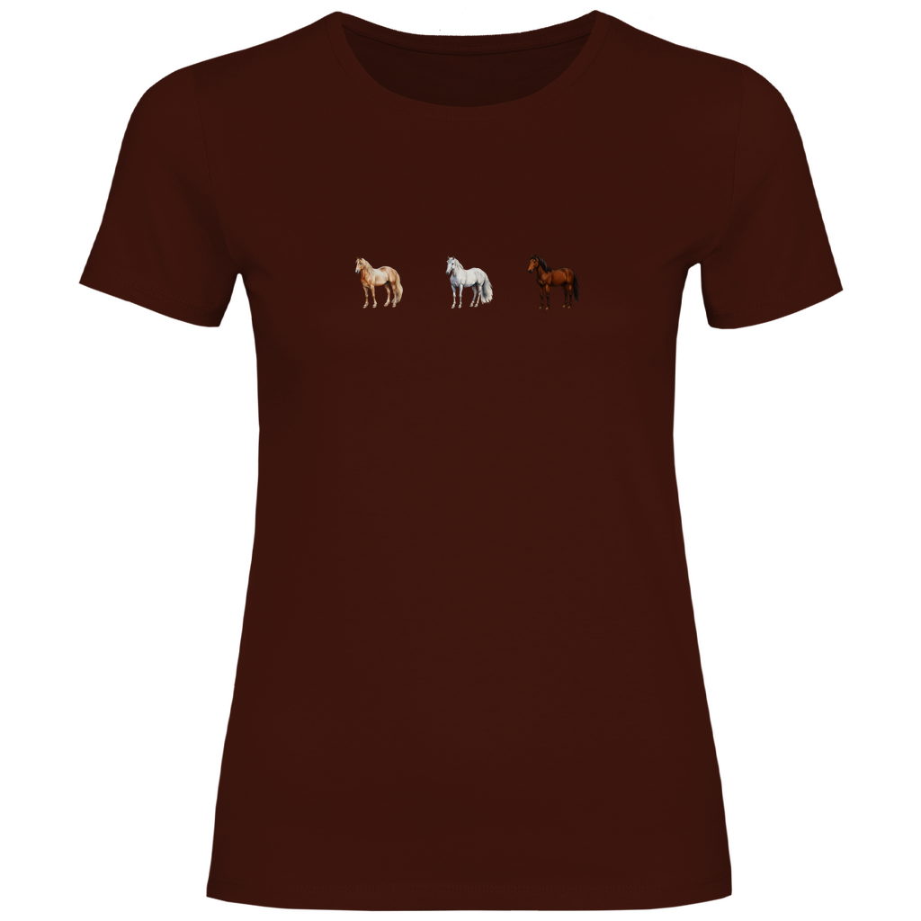 Pferde Trio - T-Shirt für Damen