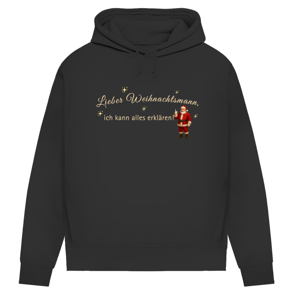 Lieber Weihnachtsmann - Bio-Hoodie für Damen