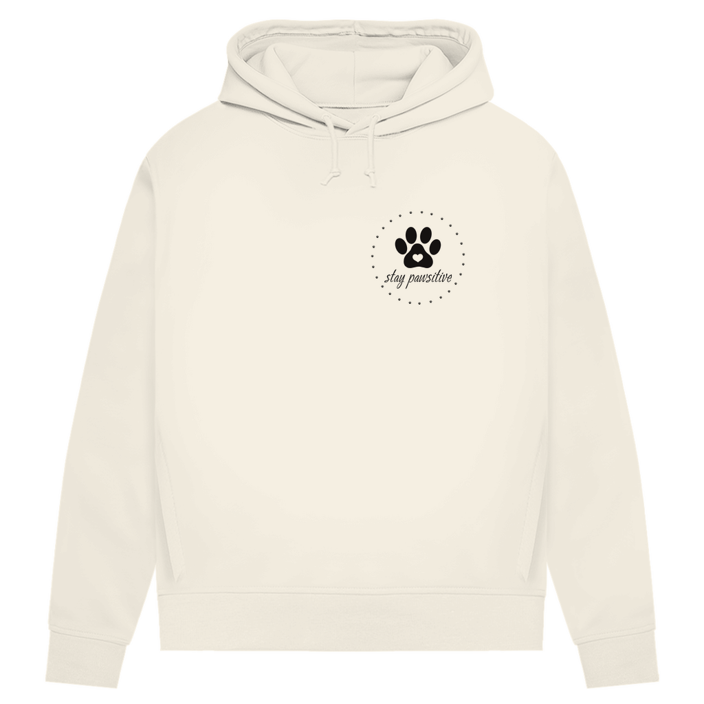 Stay Pawsitive- Bio-Hoodie für Damen |Brustmotiv