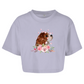 Flower Cavalier King Charles - Oversize Crop Top für Damen