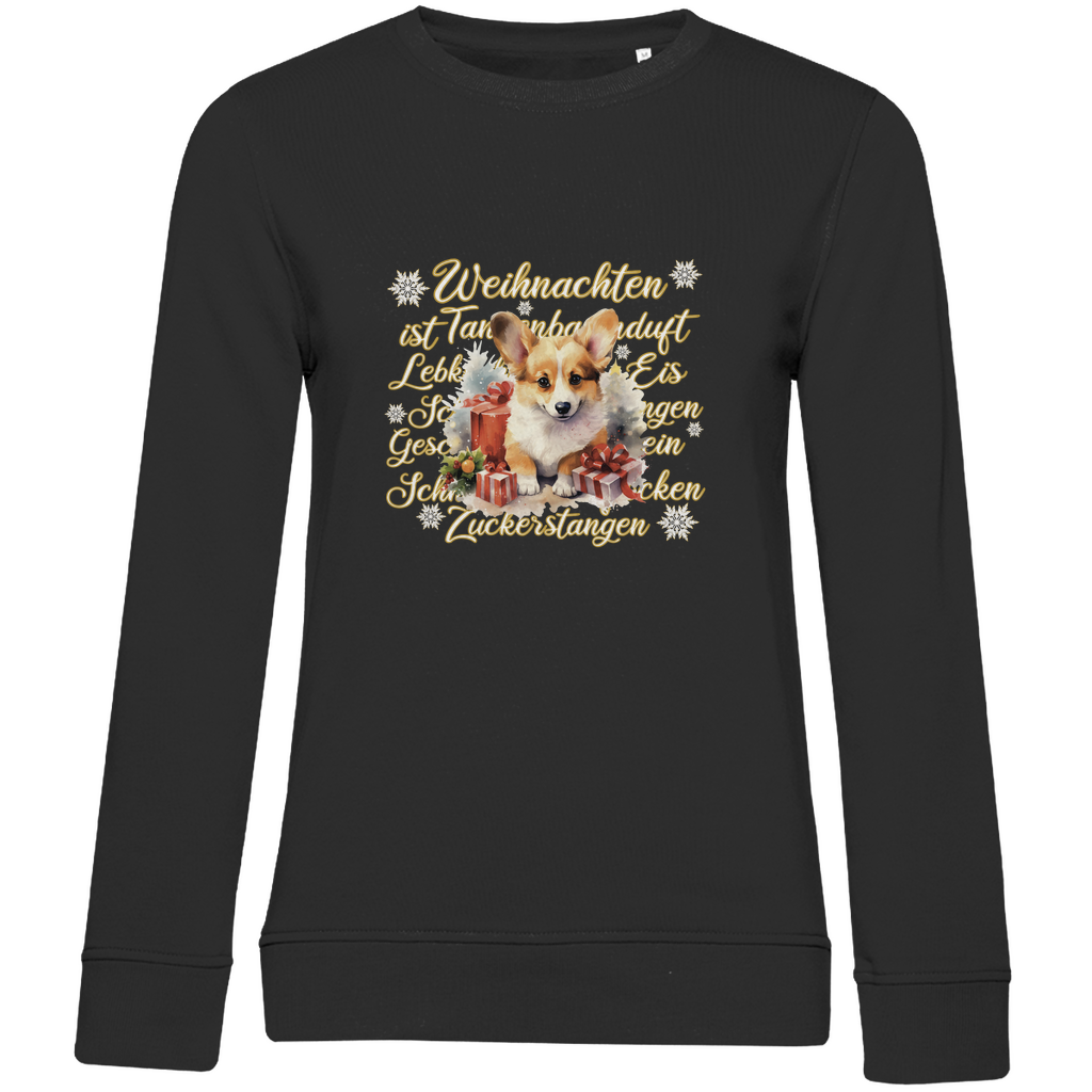 Weihnachten ist... Corgi - Bio-Sweatshirt für Damen-Weihnachten