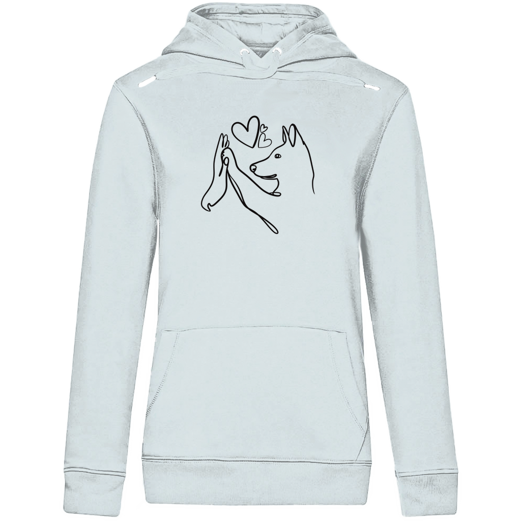 Wahre Liebe Stehohren - Bio-Hoodie für Damen