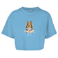 Flower Sheltie - Oversize Crop Top - Dein Wunschtext