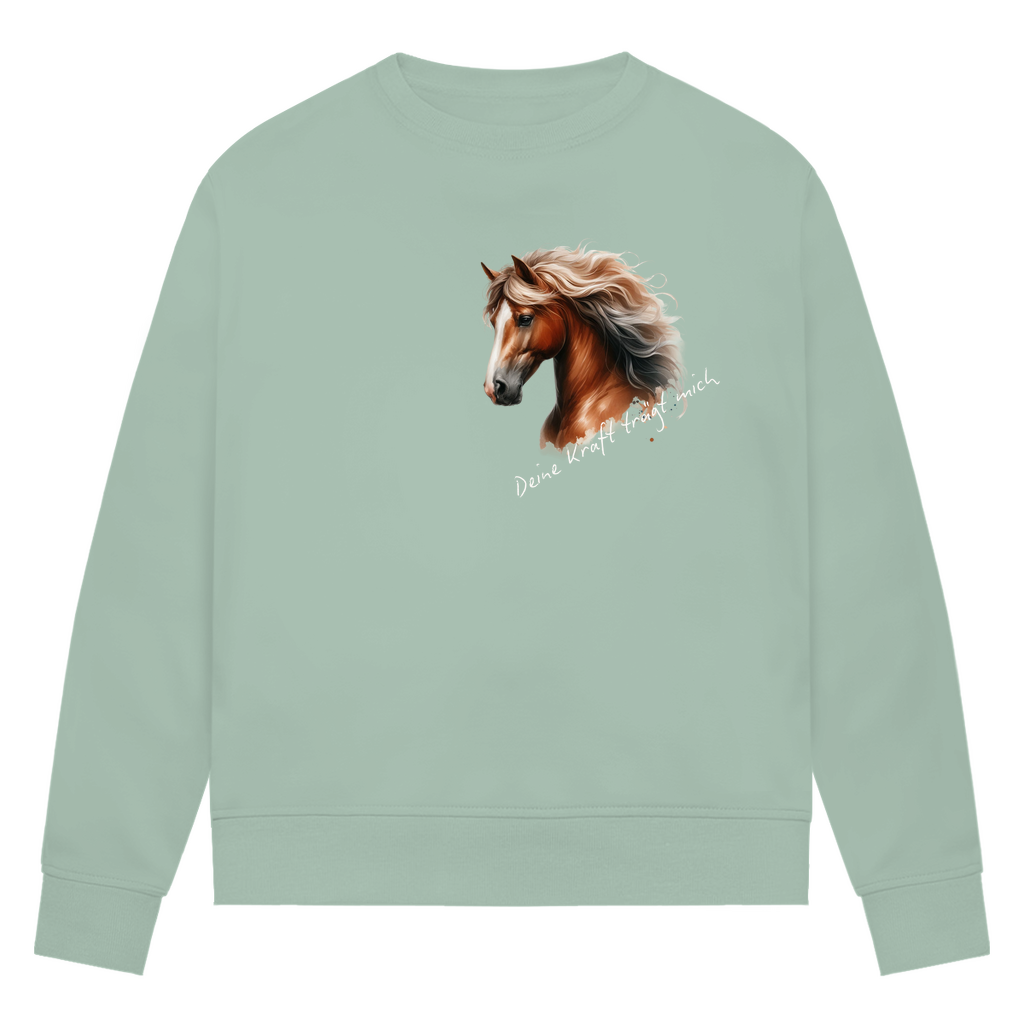 Kraft - Bio Sweatshirt für Damen |Brustmotiv