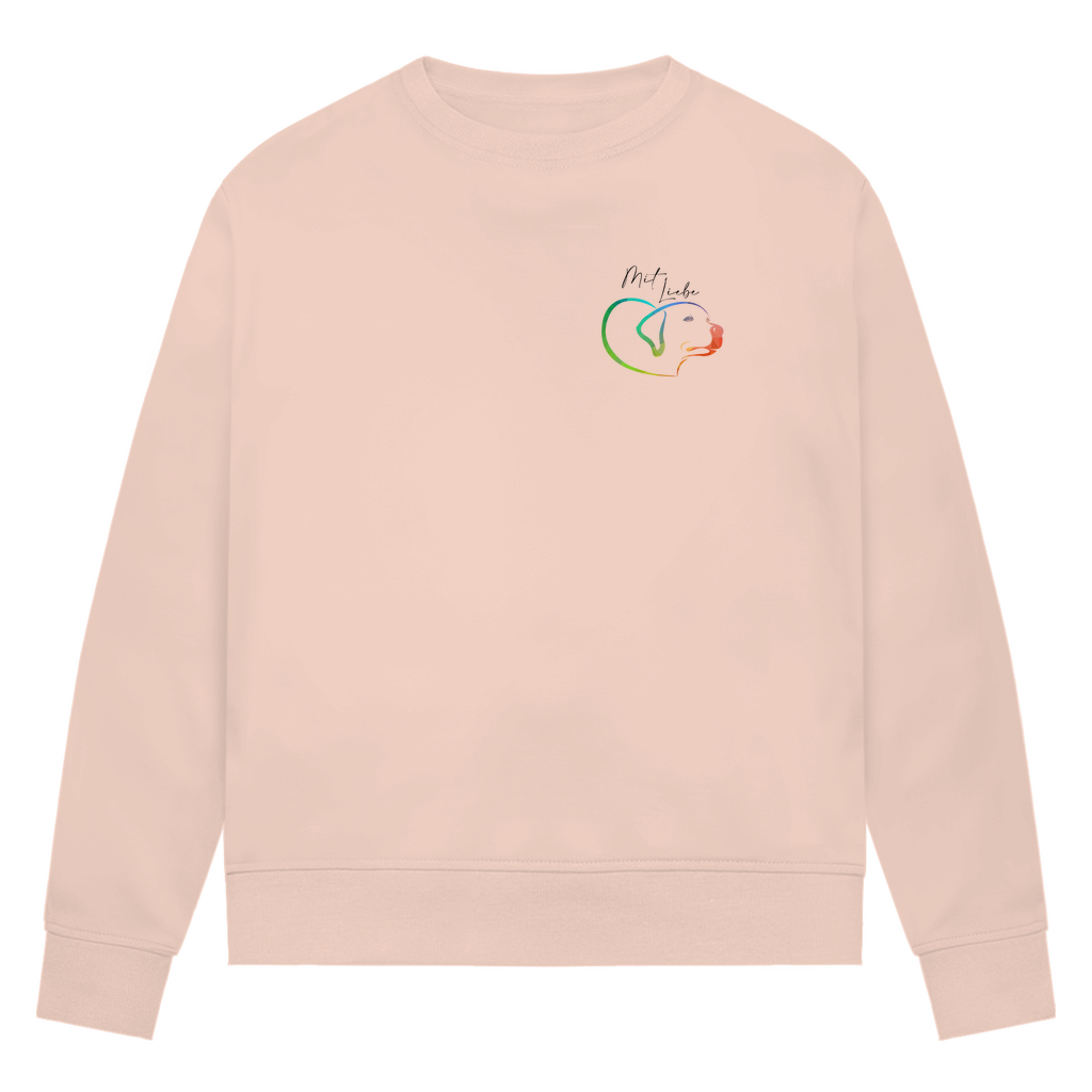 Mit Liebe - Bio-Sweatshirt für Damen |Brustmotiv