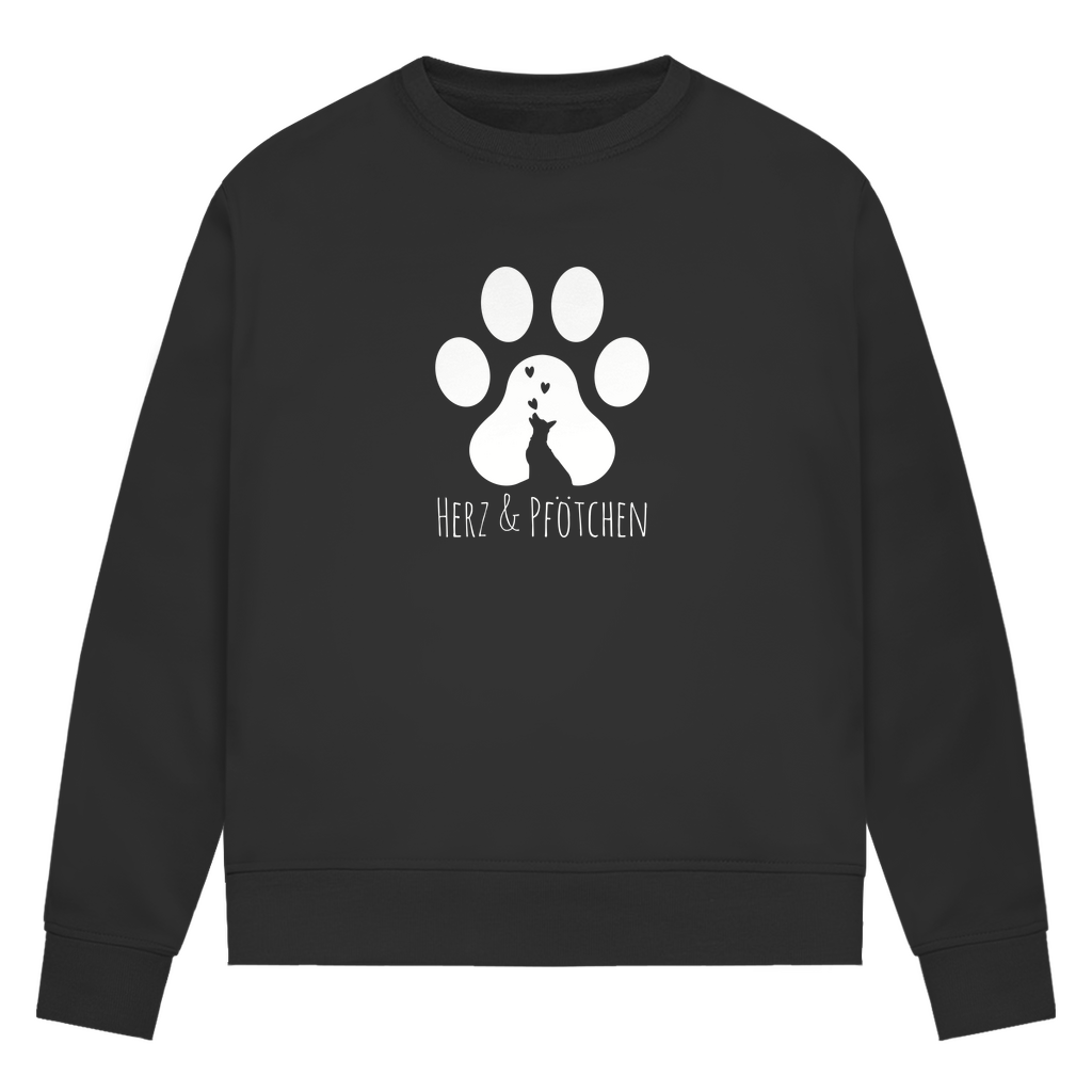 Herz und Pfötchen - Bio-Sweatshirt für Damen