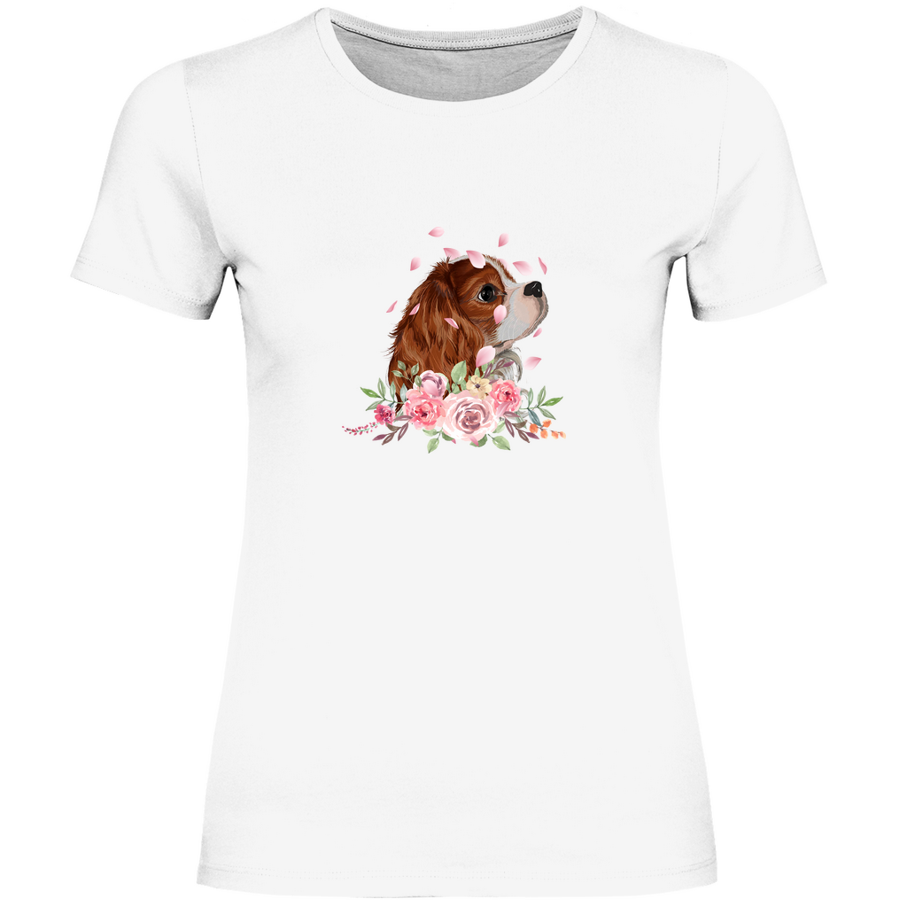 Flower Cavalier King Charles - T-Shirt für Damen