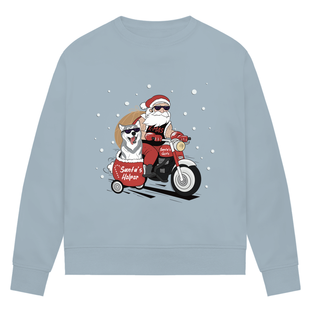 Biker Santa - Bio-Sweatshirt für Damen