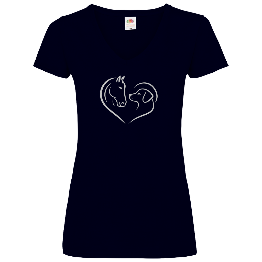 Herzensfreunde - V-Shirt für Damen