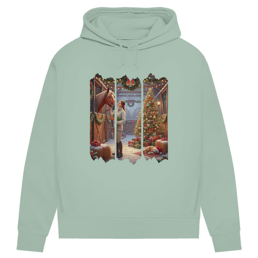 Weihnachtszauber im Stall - Bio-Hoodie für Damen