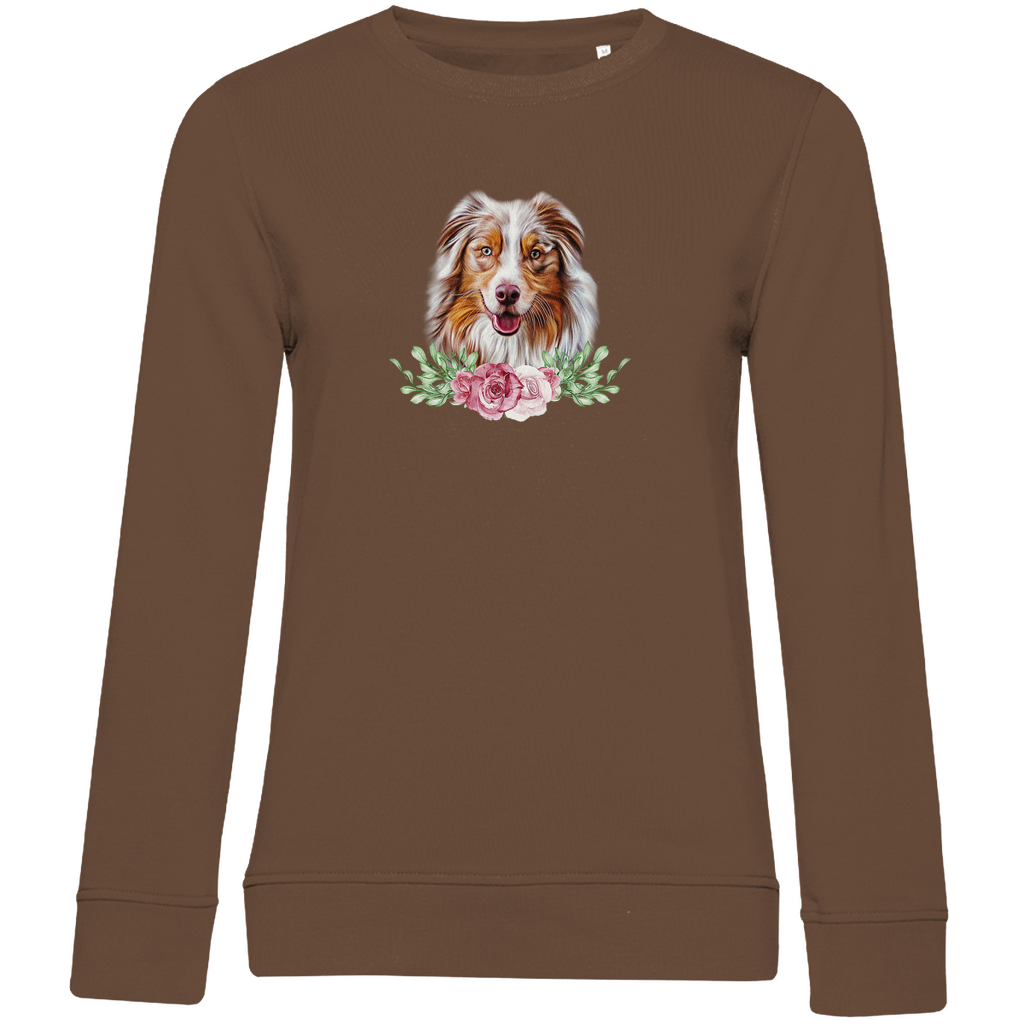 Flower Australian Shepherd - Bio-Sweatshirt für Damen