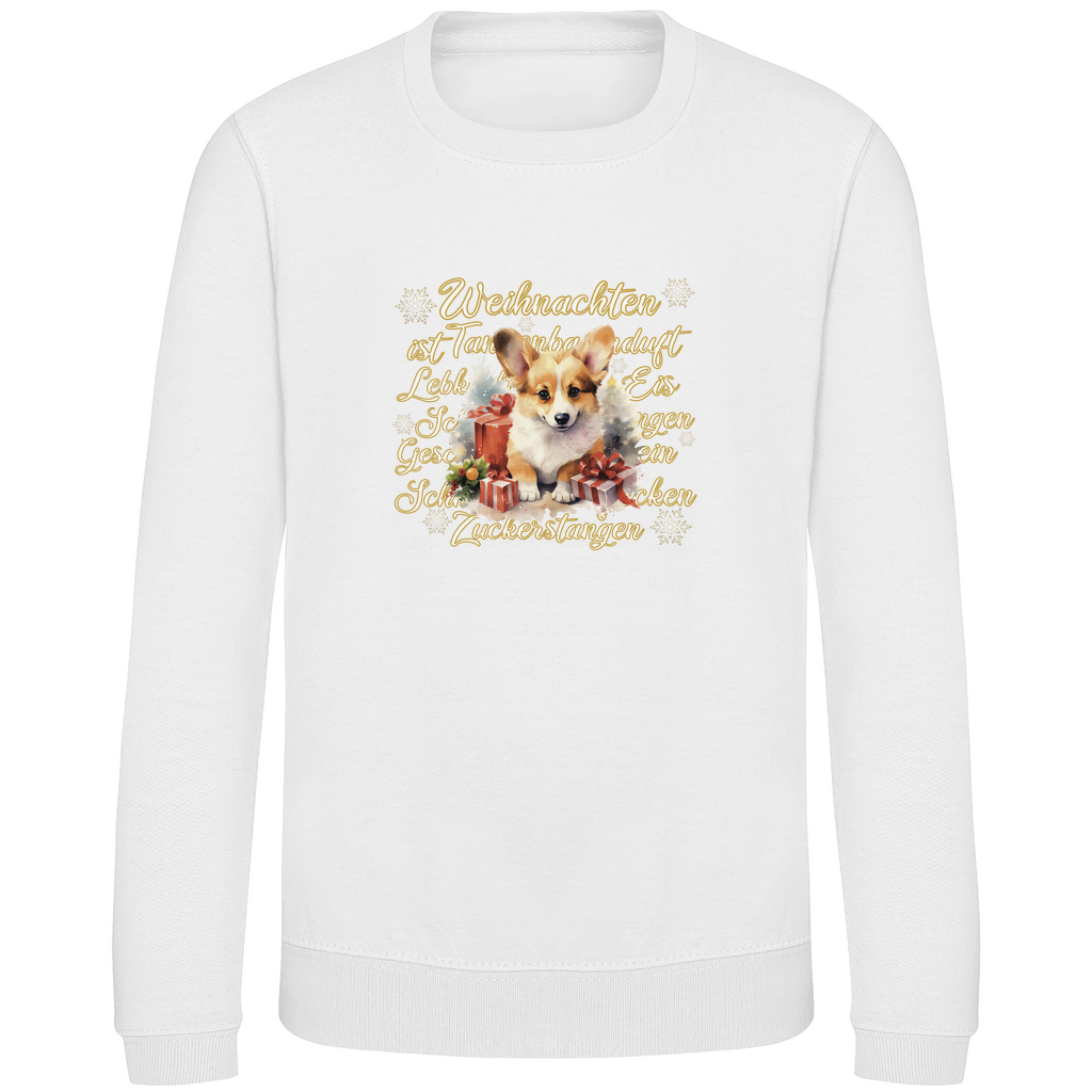 Weihnachten ist... Corgi - Sweatshirt für Kinder