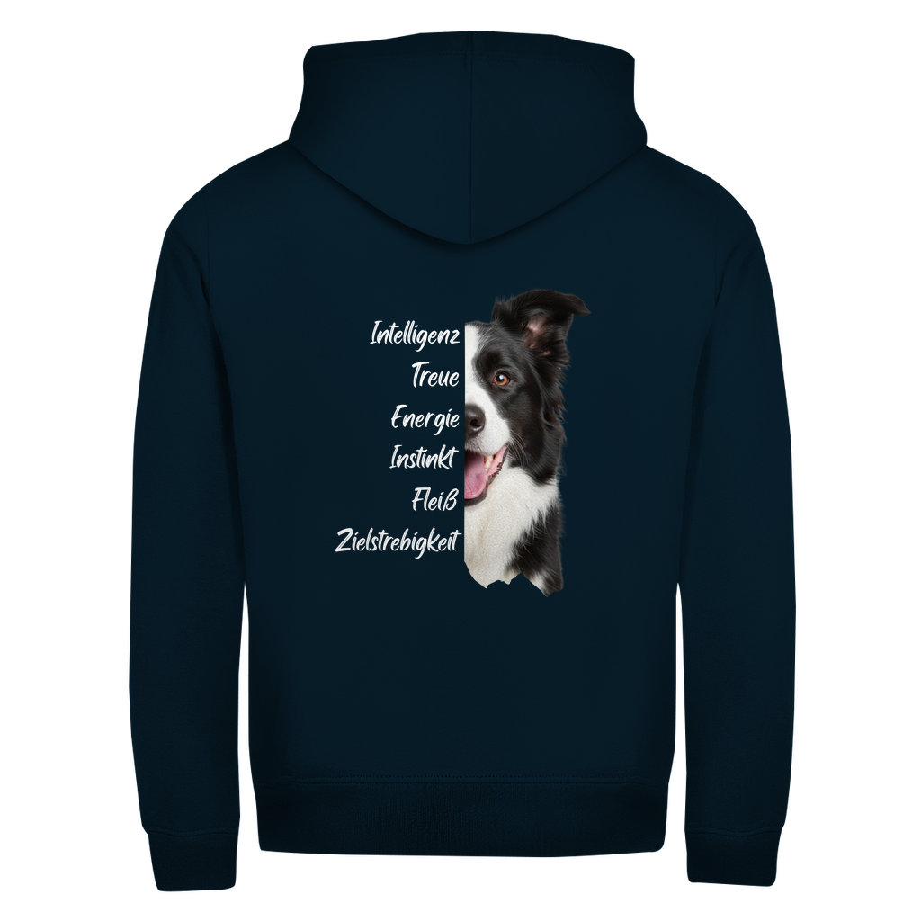 Collie Spirit - Zipper-Hoodie Unisex | Rückendruck