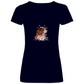 Flower Cavalier King Charles - V-Shirt für Damen