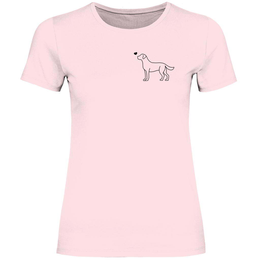 Labrador mit Herz - T-Shirt für Damen