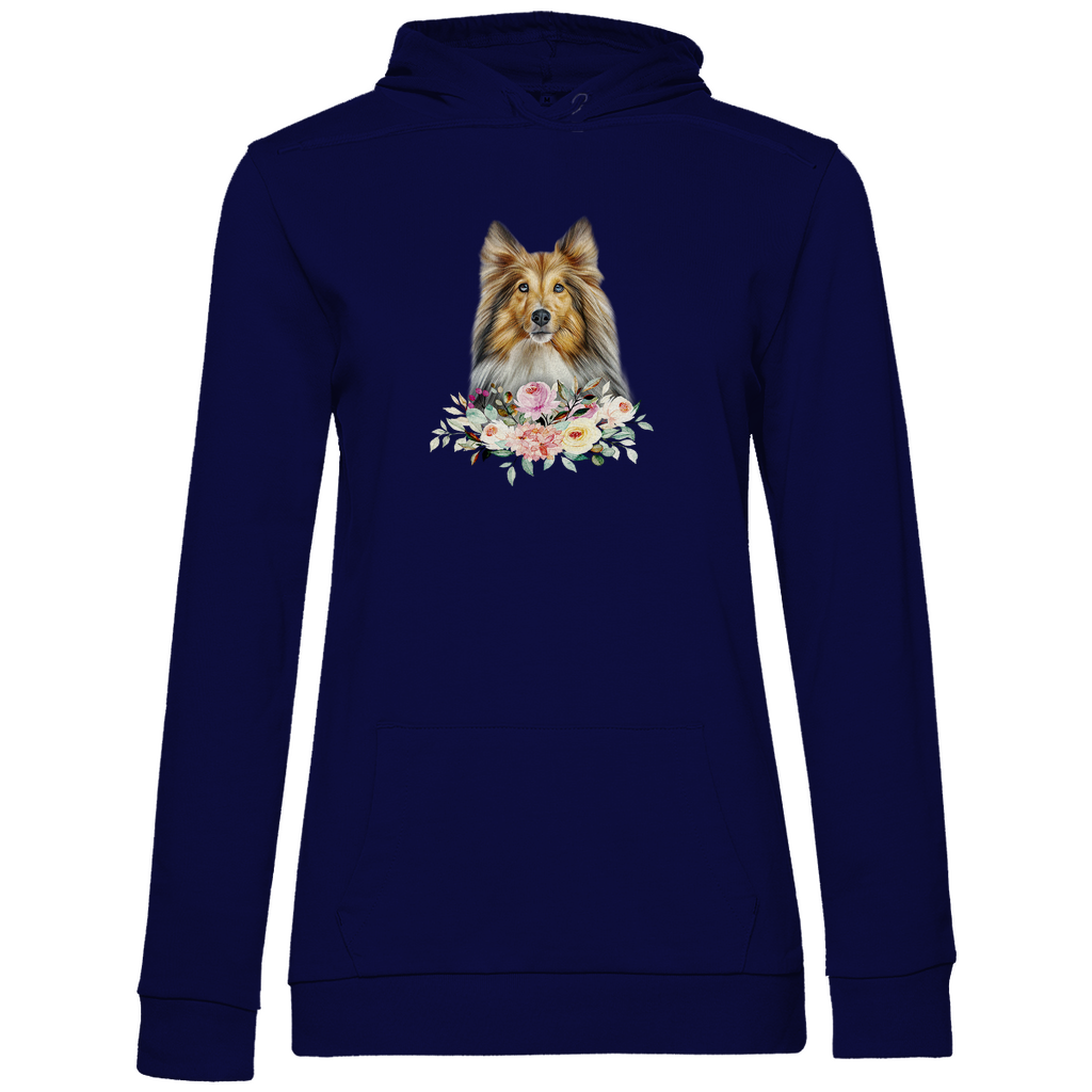 Flower Sheltie - Hoodie für Damen