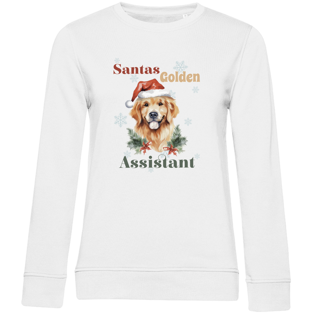 Santas Golden Assistant - Bio-Sweatshirt für Damen-Weihnachten