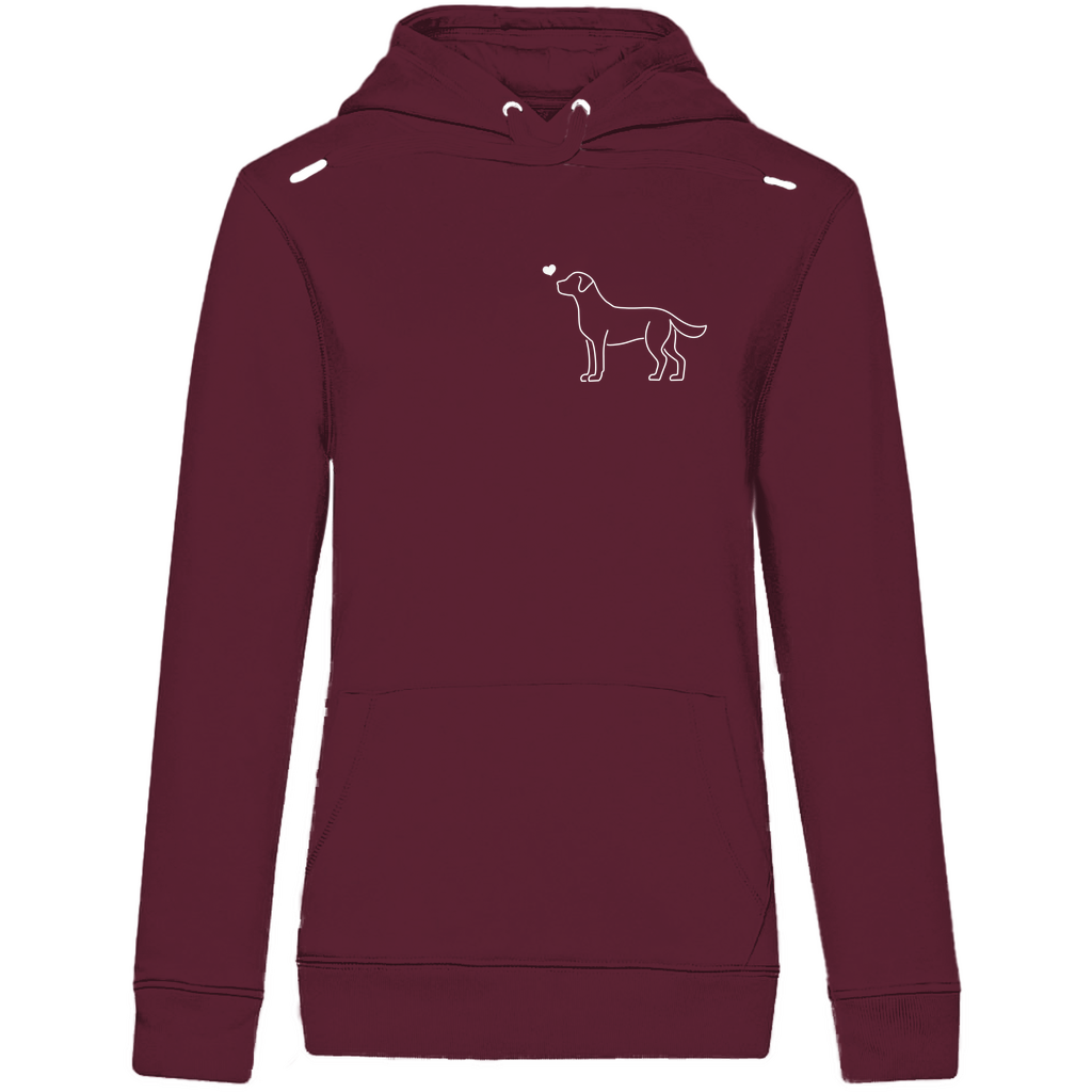 Labrador mit Herz - Bio-Hoodie für Damen