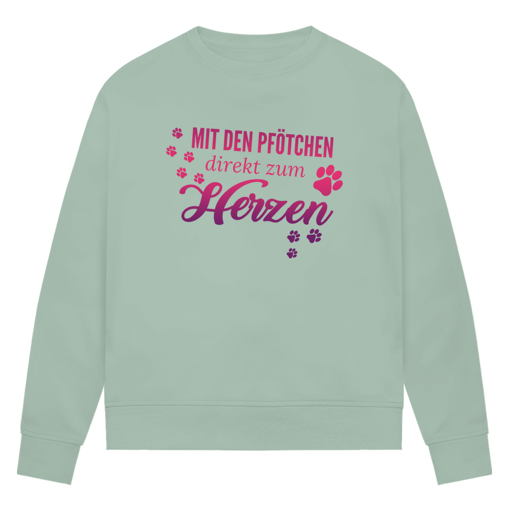 Direkt zum Herzen - Bio-Sweatshirt für Damen