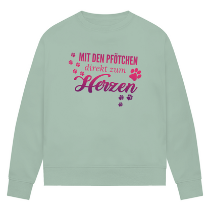 Direkt zum Herzen - Bio-Sweatshirt für Damen