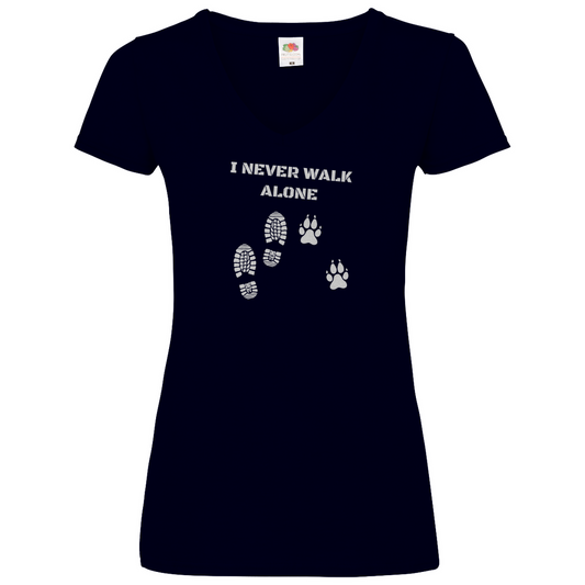 I Never Walk Alone - V-Shirt für Damen