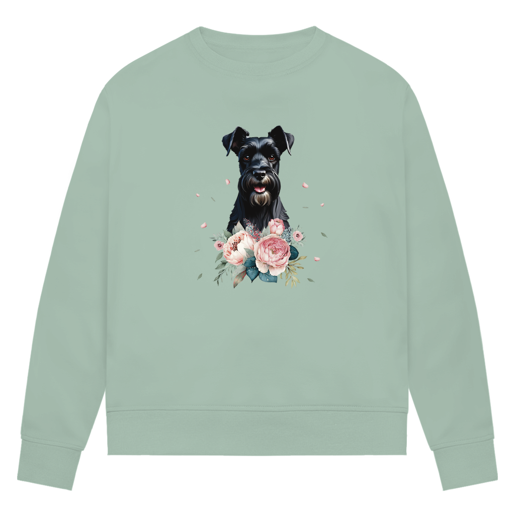Flower Schnauzer - Bio-Sweatshirt für Damen