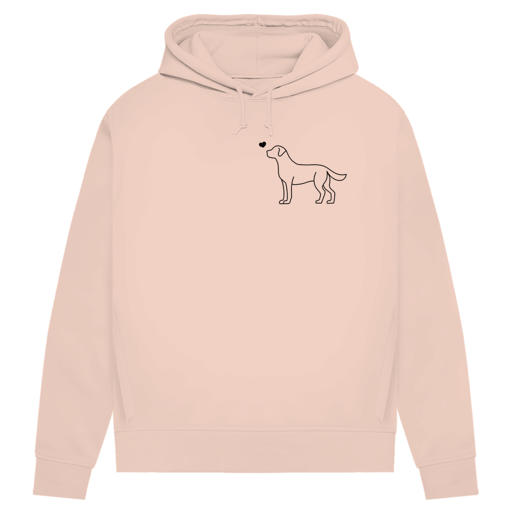 Labrador mit Herz - Bio-Hoodie für Damen