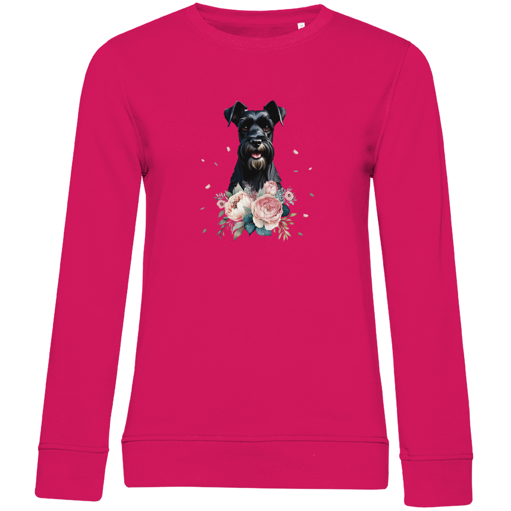 Flower Schnauzer - Bio-Sweatshirt für Damen