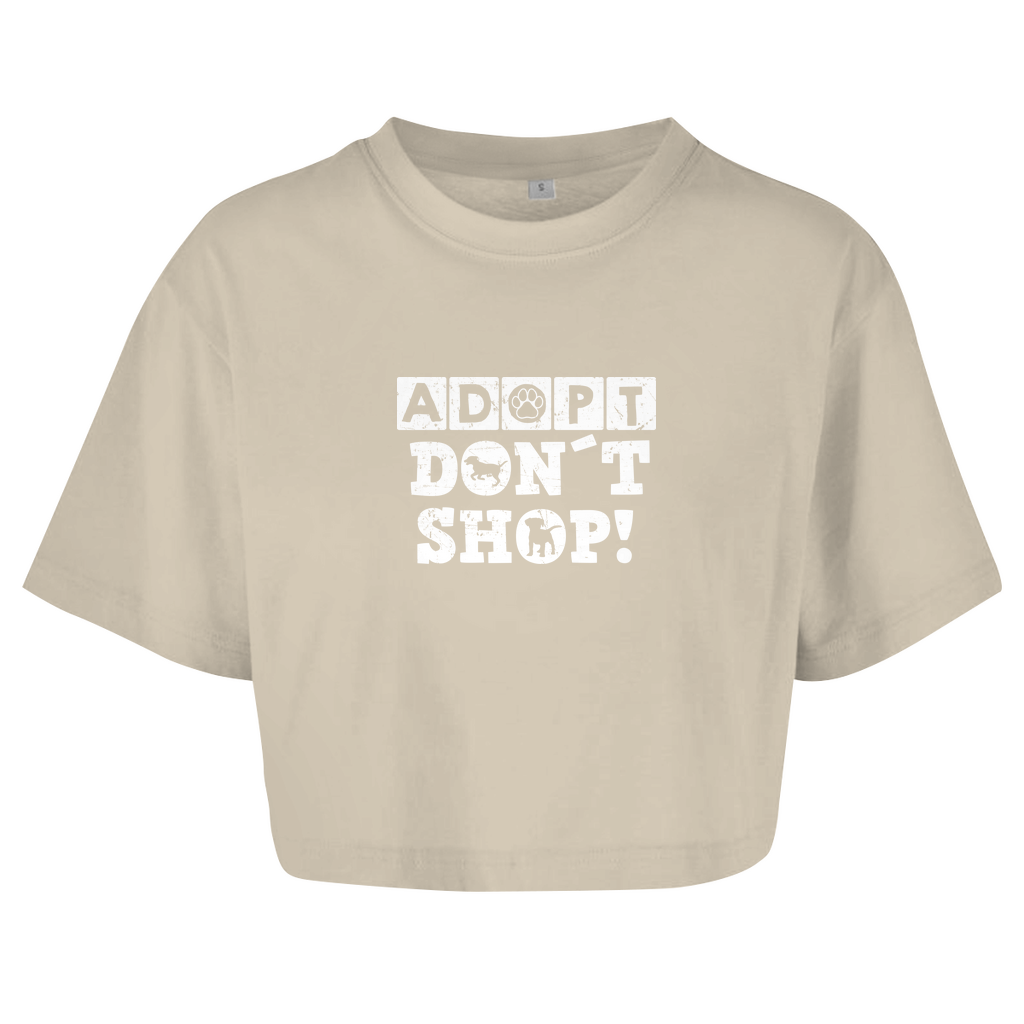 Adopt Don't Shop - Oversize Crop Top für Damen