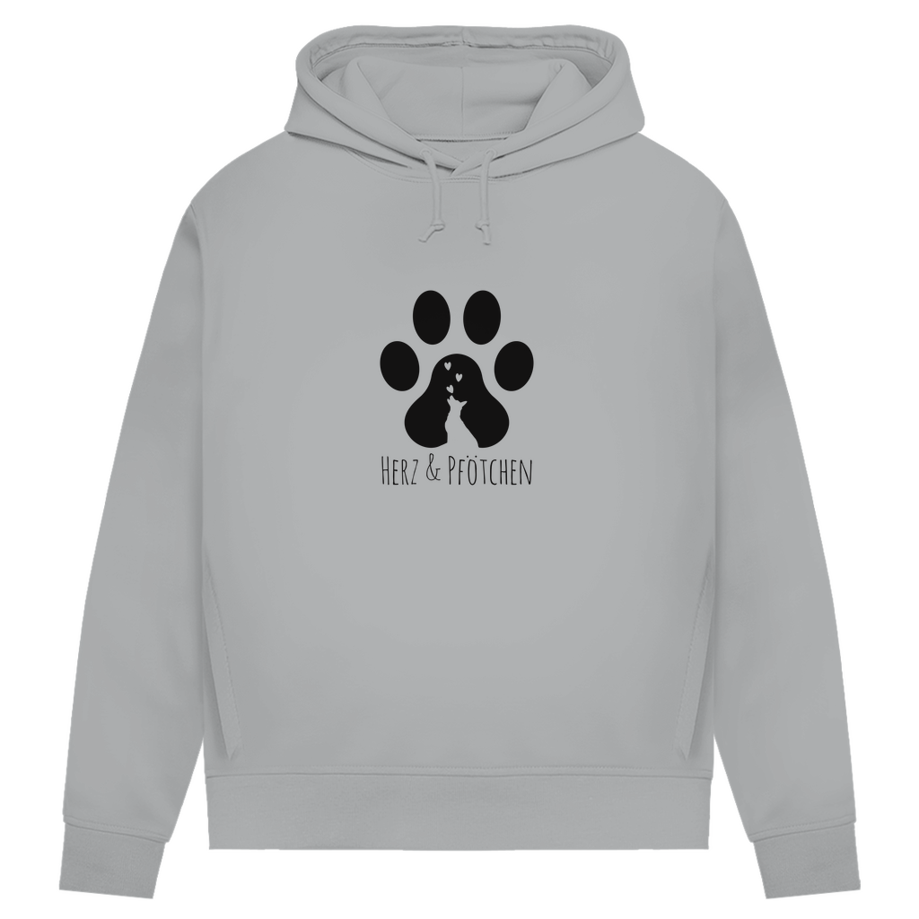 Herz und Pfötchen - Bio-Hoodie für Damen