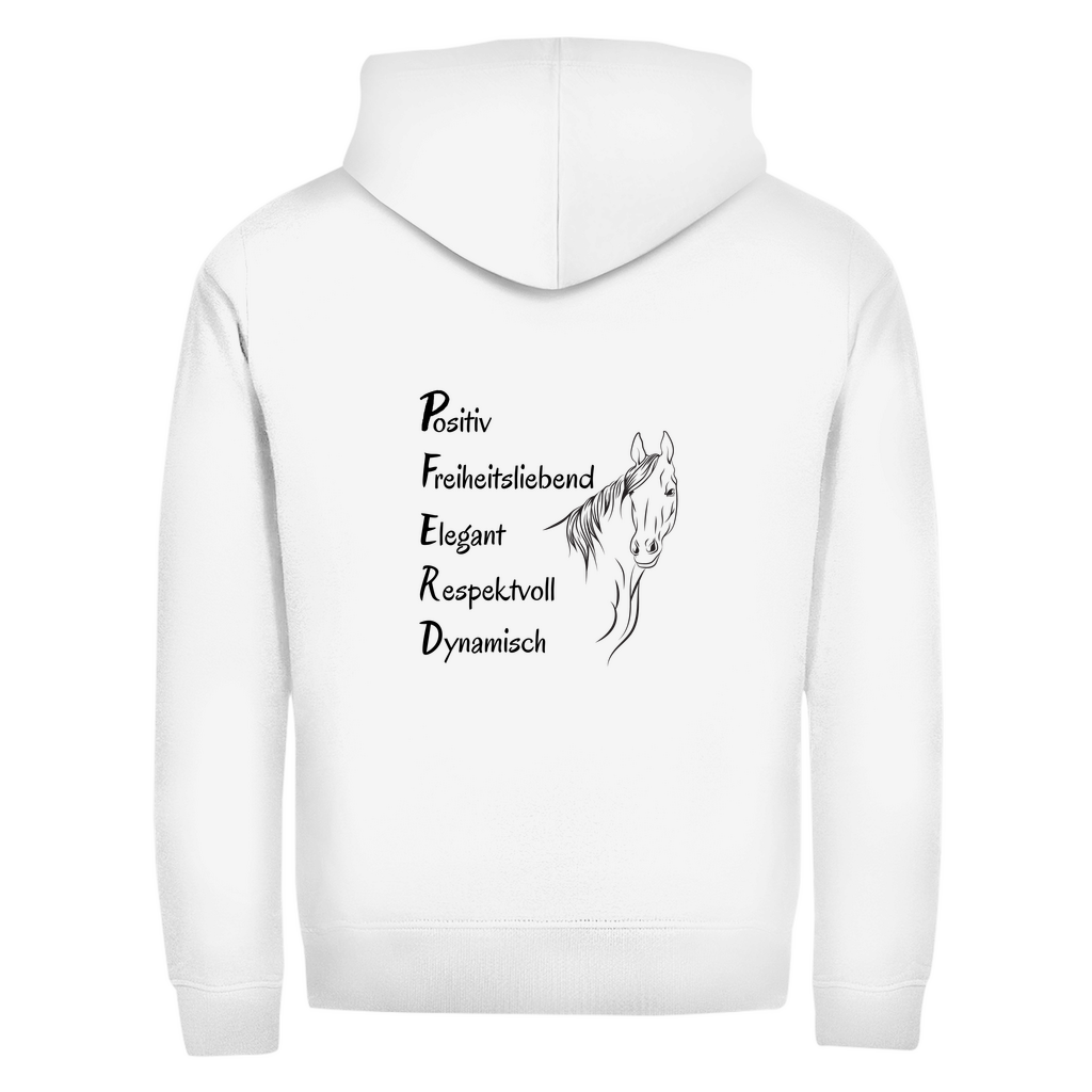 Seelenpferd - Zipper-Hoodie Unisex | Rückendruck