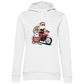 Biker Santa- Bio-Hoodie für Damen-Weihnachten