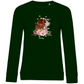 Flower Cavalier King Charles - Bio-Sweatshirt für Damen-Dein Wunschtext