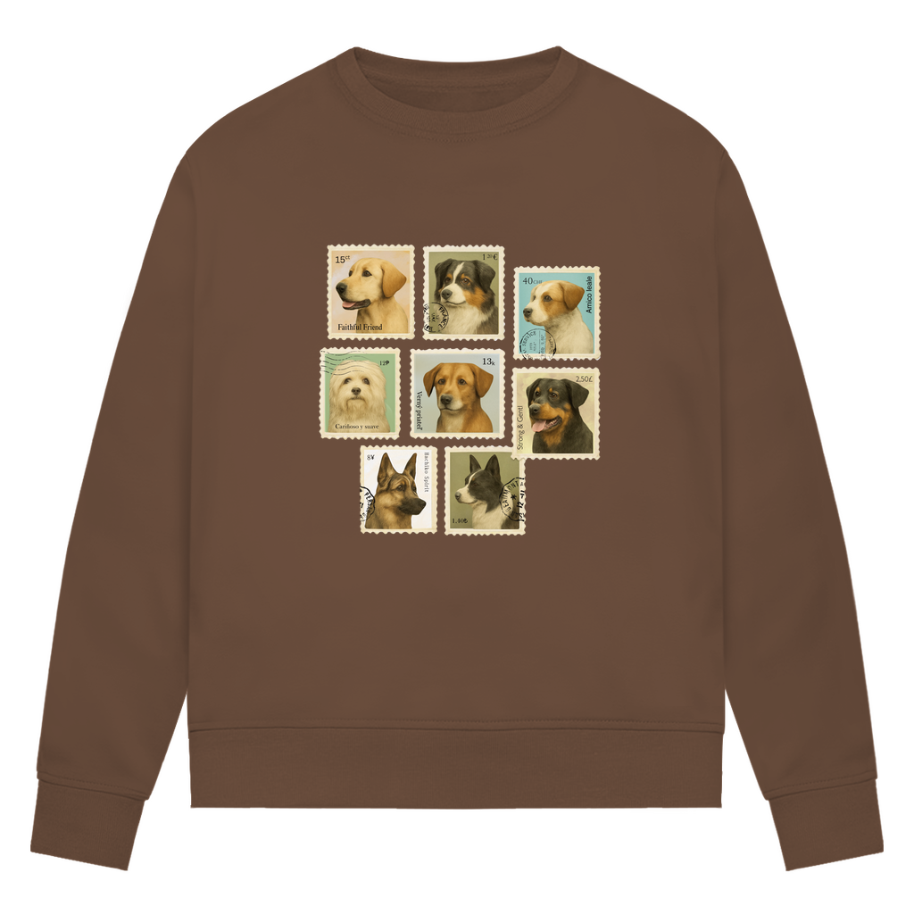 Briefmarken - Bio-Sweatshirt für Damen