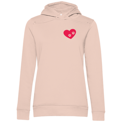 Pfötchen Im Herz - Bio-Hoodie für Damen